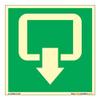 buysafetyposters.com - Way Out Glow Sign - Premium Quality Glow In Dark Eco Vinyl Sticker - (300 mm X 300 mm, Multicolor) view 1