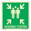buysafetyposters.com - Assembly Station Glow Sign - Glow In Dark Eco Vinyl Sticker - (300 mm X 300 mm, Multicolor) view 1