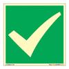 buysafetyposters.com - Safe For Entry Autoglow Signboard - Glow In Dark Eco Vinyl Sticker - (300 mm X 300 mm, Multicolor) view 1