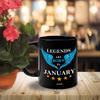 FirseBUY Funny Legends are Born in January Printed Ceramic Coffee Mug Gift for Men, 325ml (Black) view 3