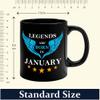 FirseBUY Funny Legends are Born in January Printed Ceramic Coffee Mug Gift for Men, 325ml (Black) view 4