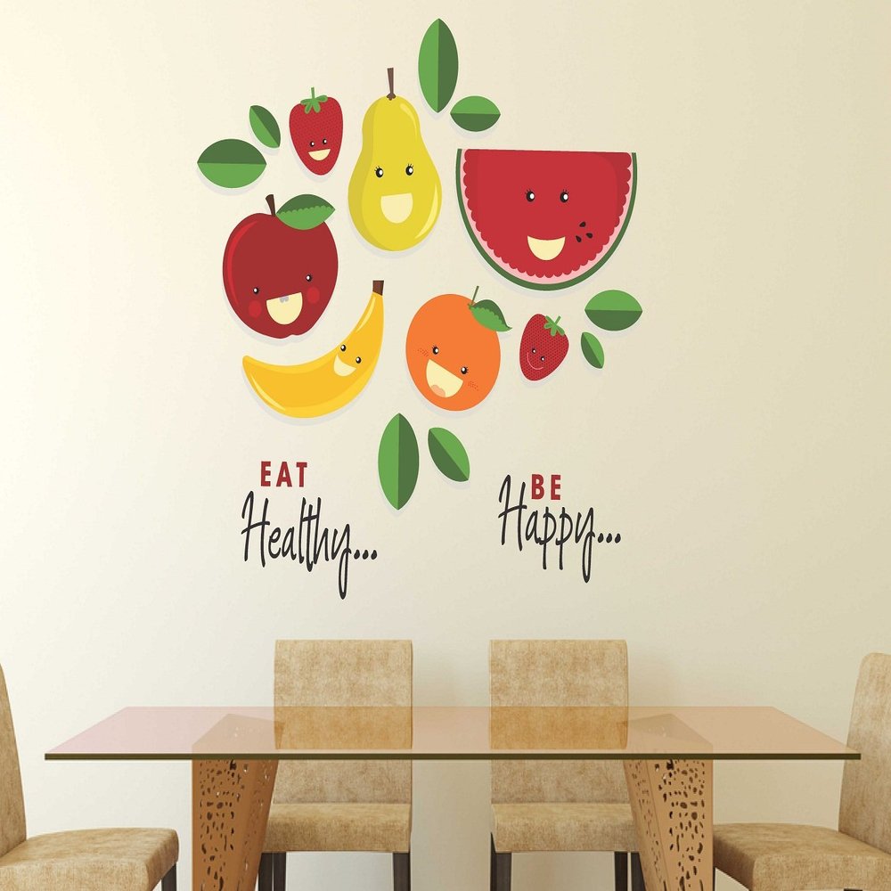 Littlebuds Fruits Medium Vinyl Wallsticker (75 cm x 90 cm)