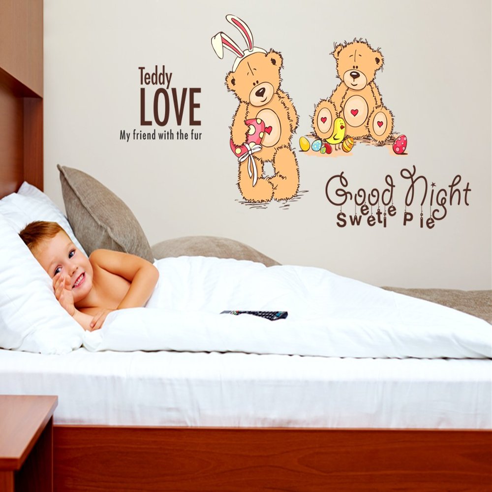 Littlebuds Love Teddy Large Vinyl wallsticker (85cmx60cm)