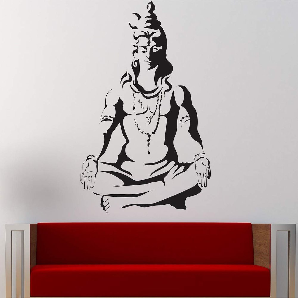 Littlebuds Lord Shiva Medium Vinyl Wallstickers(60 cm x 85 cm)