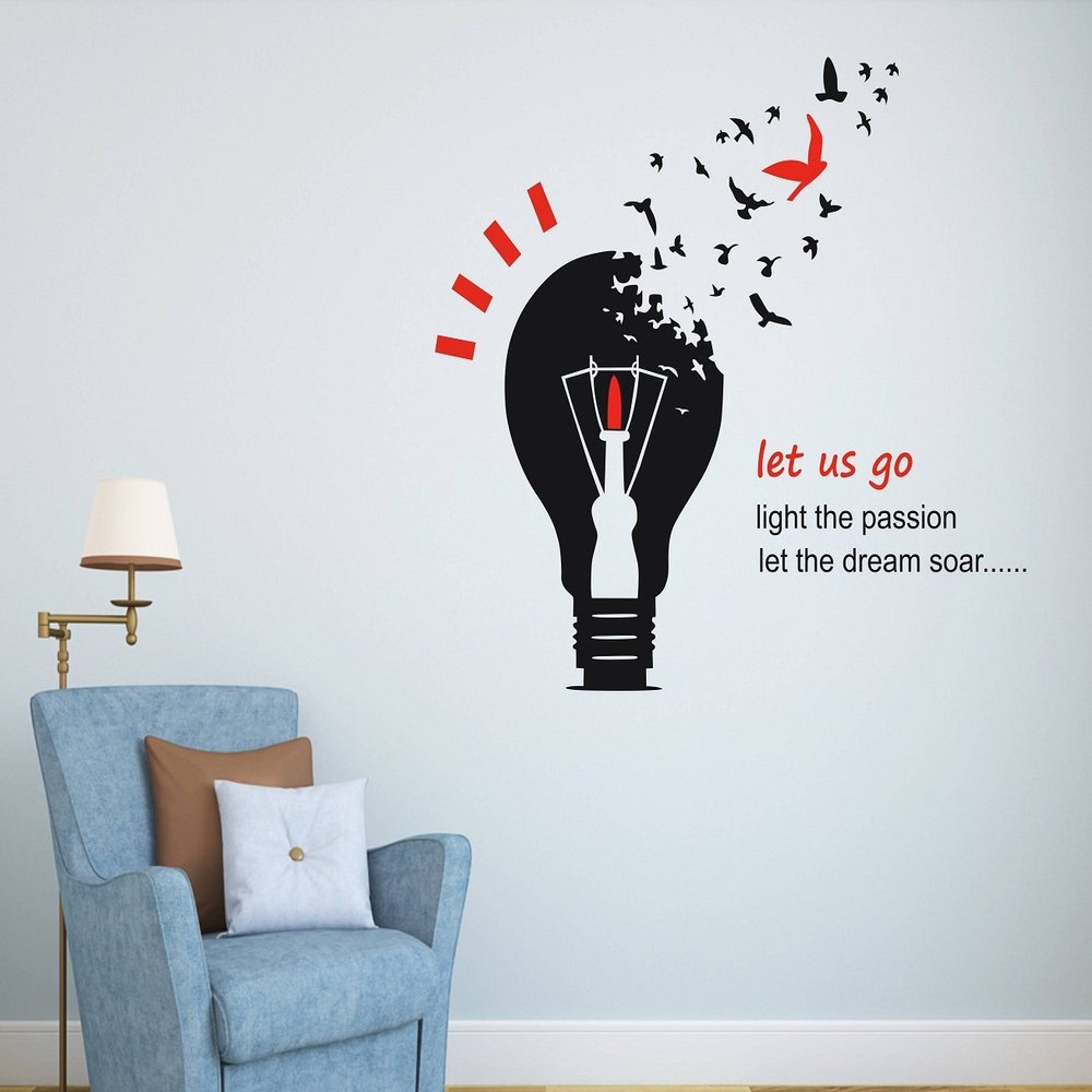 Littlebuds Lets Us Go Medium Vinyl Wallsticker(90 cm x 85 cm)