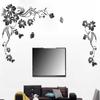 Littlebuds Black Flowers Medium Vinyl Wallsticker(140 cm x 40 cm) view 3