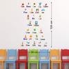 Littlebuds ABCD Alphabets Medium Vinyl Wallsticker(80 cm x 120 cm) view 3
