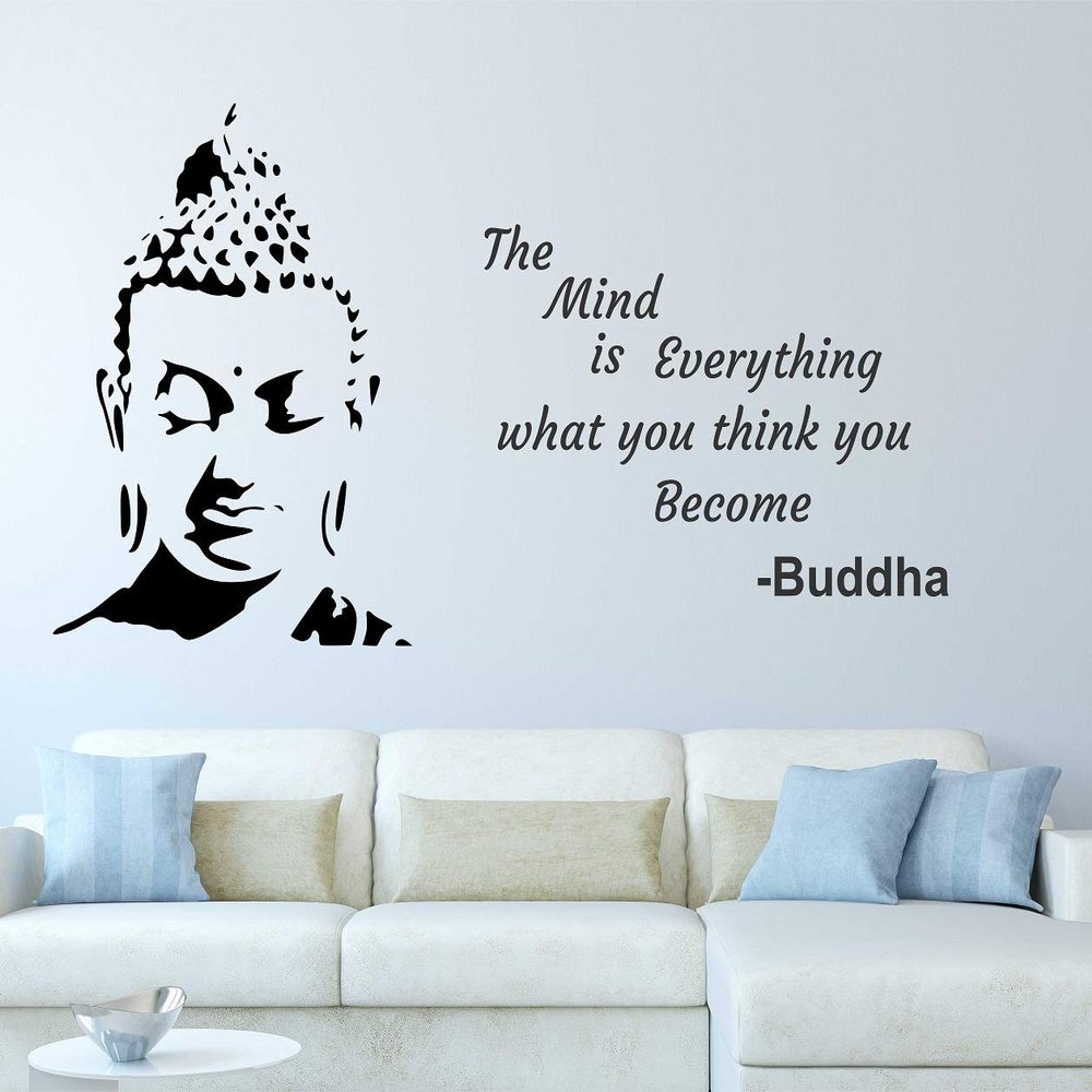 Littlebuds Budha Quotes Medium Vinyl Wallsticker(115 cm x 60 cm)