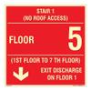 buysafetyposters.com - Emergency Floor Exit Instruction Glow Sign - Premium Quality Glow In Dark Eco Vinyl Sticker - (300 mm X 300 mm, Multicolor) view 1