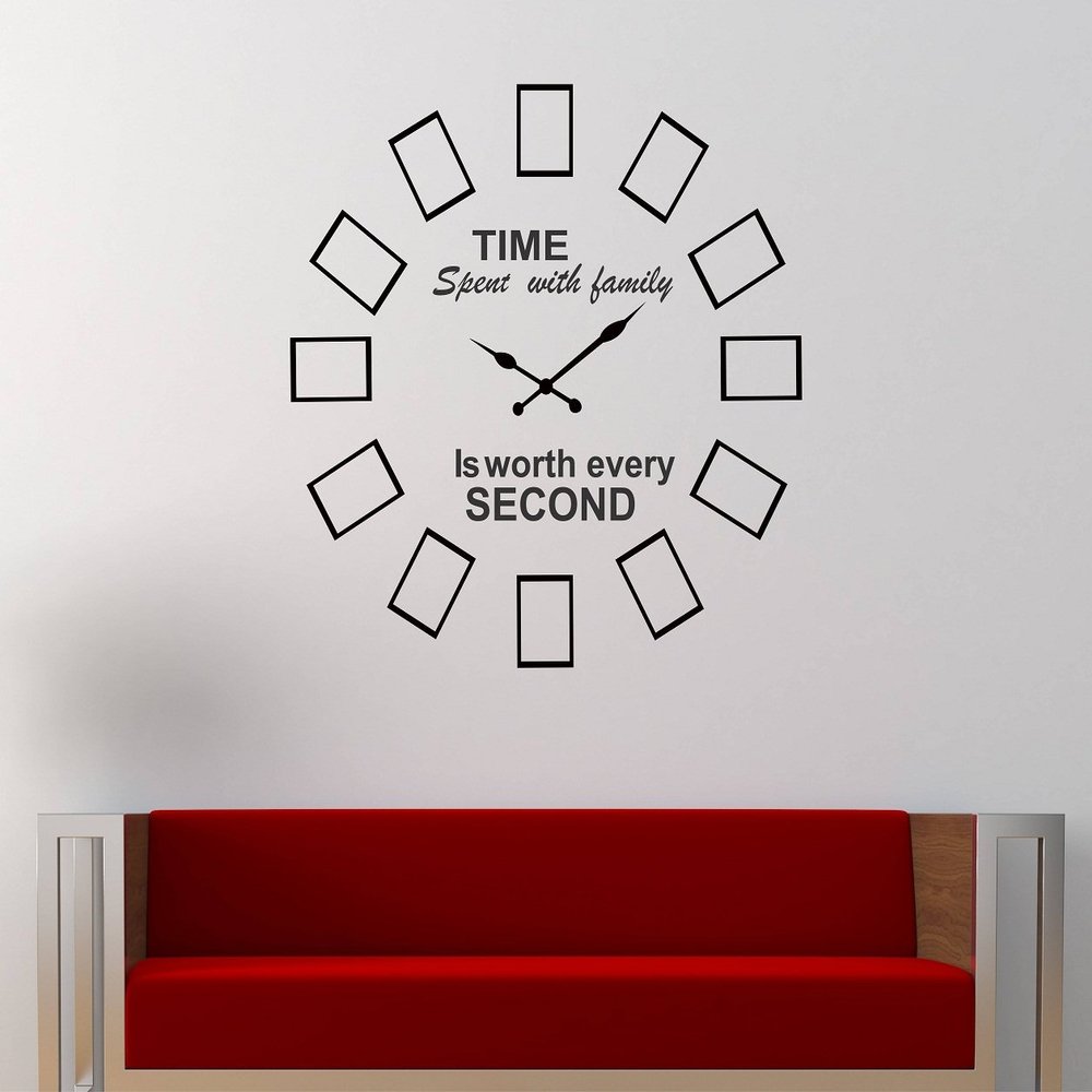 Littlebuds Clocks Medium Vinyl Wallsticker(90 cm x 90 cm)