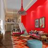 WALLTON - Self Adhesive Vinyl PVC Film Wall Paper Shelf Liner for Walls Furniture Door Wardrobe Almirah DIY Renovation Projects (Red Matt 16x36.2 Inch) view 3