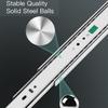 VOLO 14 Inch Soft Close Drawer Slide  Heavy Duty Telescopic Full Extension Ball Bearing Cabinet Channel, Load Capacity 50 Kg (Silver,1 Set) view 4