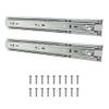 Volo Mild Steel Heavy Duty Telescopic Push to Open Slide/Drawer Slides Ball Bearing 3-Fold Full Extension Side Mount Rail Runners - 14 inches (Silver) view 1
