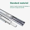 Volo Mild Steel Heavy Duty Telescopic Push to Open Slide/Drawer Slides Ball Bearing 3-Fold Full Extension Side Mount Rail Runners - 14 inches (Silver) view 3
