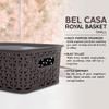 Bel Casa Royal Basket Small (Pack of 3 With lids) Multipurpose Plastic Storage Rectangular Baskets For Cosmetics Stationary Wardrobe Kitchen Washrooom & Livingroom I DARK BROWN view 4