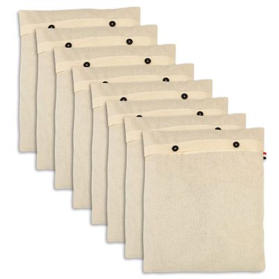 SOLSTICE Cotton Saree Covers/Bags For Storage Combo Of 16 X 14 (Inches) For Clothes Covers, Storage Bag, Travelling, Wardrobe Organizer Set Of (6), White