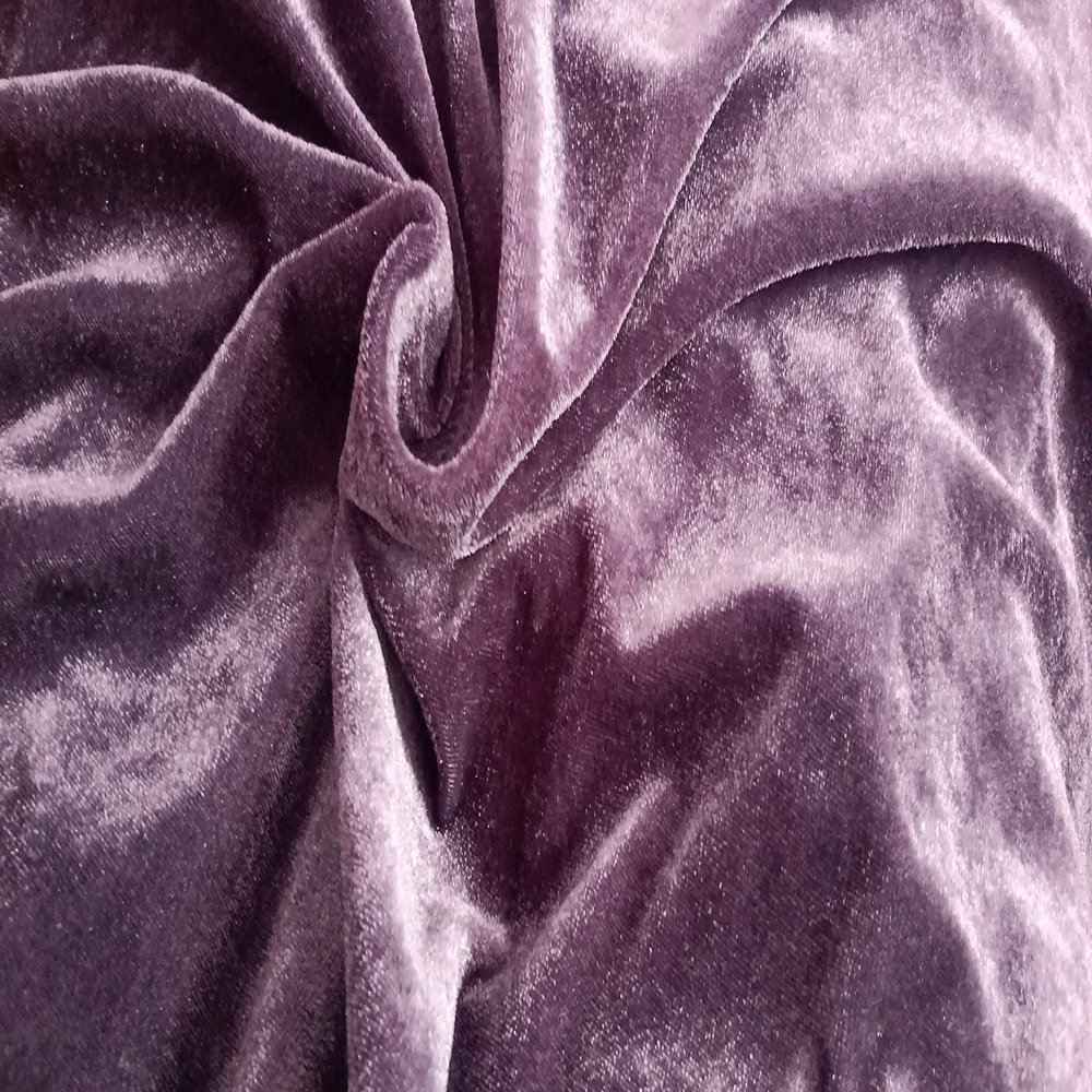 Shakti Fashion Stretch Velvet Velour Fabric Decorative Soft Smooth & Silky Cloth for Home Furnishing, Curtains,Pillows/Cushions and Craft Material (1 Meter, Grey)