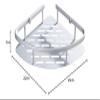 JENY Aluminum Triangle Basket Wall Mounted Single Corner Bathroom Shelf Bath Silver Shelves and Cosmetic Holder Single Corner(Silver) view 3