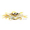 Collectible India Lotus Diyas for Puja Kamal Patti Brass Diya Oil Lamp Pooja Temple Home (White Yellow) view 2
