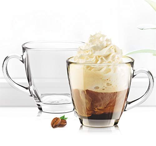 JIGSHTIAL Crystal Clear Glass Tea Cup and Coffee Cup Set of 6 Transparent (140ML)