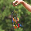 DealFry Traditional Decorative Car Hanging Dreamcatcher,Hanging Dream Catcher Attract Positive Dreams & Thinking for Car/Room/Home Decor/Balcony Wool Windchime, Made in India Best for Gifting view 4