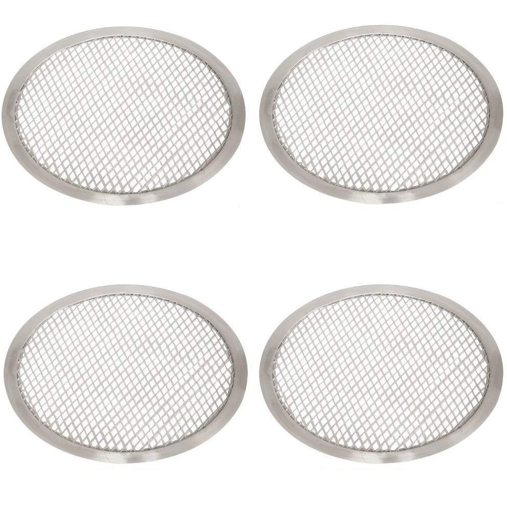 kitty walk for Commercial Use of Hotels and Restaurant 7 Inches Alminium Pizza Mesh/Screen - Set of 4 Pieces