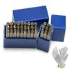 Digital Craft 1/16" (1.5MM) Steel Die Metal Stamping Kit - Number & Letter Alphabet Stamps for DIY Jewelry, Gold, Silver, Leather Logo Stamps, Includes Safety Hand Gloves view 1