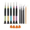 Wroughton 5 Metal Precision Screwdriver Set for Mobile Repairing With 4 Mobile Opener, 1 Fiber Plastic Stick Spudger and Set of 3 ESD Non-Magnetic Tweezers- Straight, Flat & Curved view 1