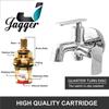 JAGGER JGR55 Bat 2 in 1/2 Way Bib Cock Taps Compatible for Washing Machine, Bathroom, Toilet Hose with Teflon Tape and Wall Flange view 4