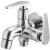 JAGGER Brass JGR56 Mark 2 Way 2 in 1 Bib Cock Taps Polished Compatible for Washing Machine, Bathroom, Toilet Hose with Teflon Tape and Wall Flange view 1