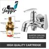 JAGGER Brass JGR56 Mark 2 Way 2 in 1 Bib Cock Taps Polished Compatible for Washing Machine, Bathroom, Toilet Hose with Teflon Tape and Wall Flange view 4