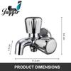 JAGGER JGR57 SLEEK 2 Way 2 in 1 Bib Cock Taps Compatible for Washing Machine, Bathroom, Toilet Hose with Teflon Tape and Wall Flange view 2