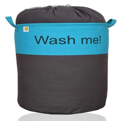 Yellow Weaves Multipurpose Laundry Bag/Basket for dirty clothes (50 Ltr)(Blue Grey)