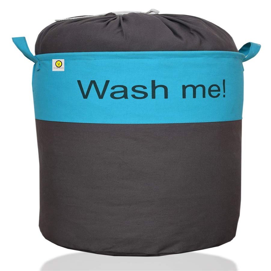 Yellow Weaves Multipurpose Laundry Bag/Basket for dirty clothes (50 Ltr)(Blue Grey)