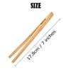 linmin Kitchen Tongs Multifunctional Bamboo Tongs Kitchen Tea Toast Tongs - Light Brown, Pack of 1 view 4