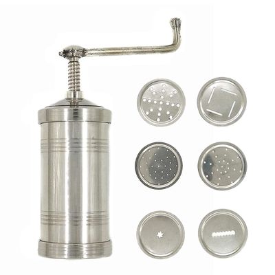 M.R. Chakli Press Maker/Idiyappam Maker Machine Stainless Steel with 6 Different jalis, Making sev Gathiy etc.