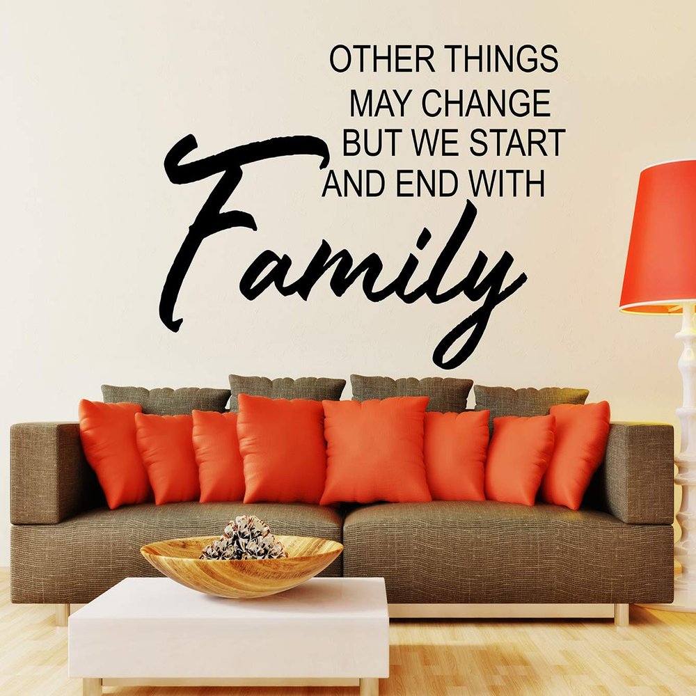 Littlebuds Family Quotes Medium Vinyl Wallsticker (85 cm x 55 cm)