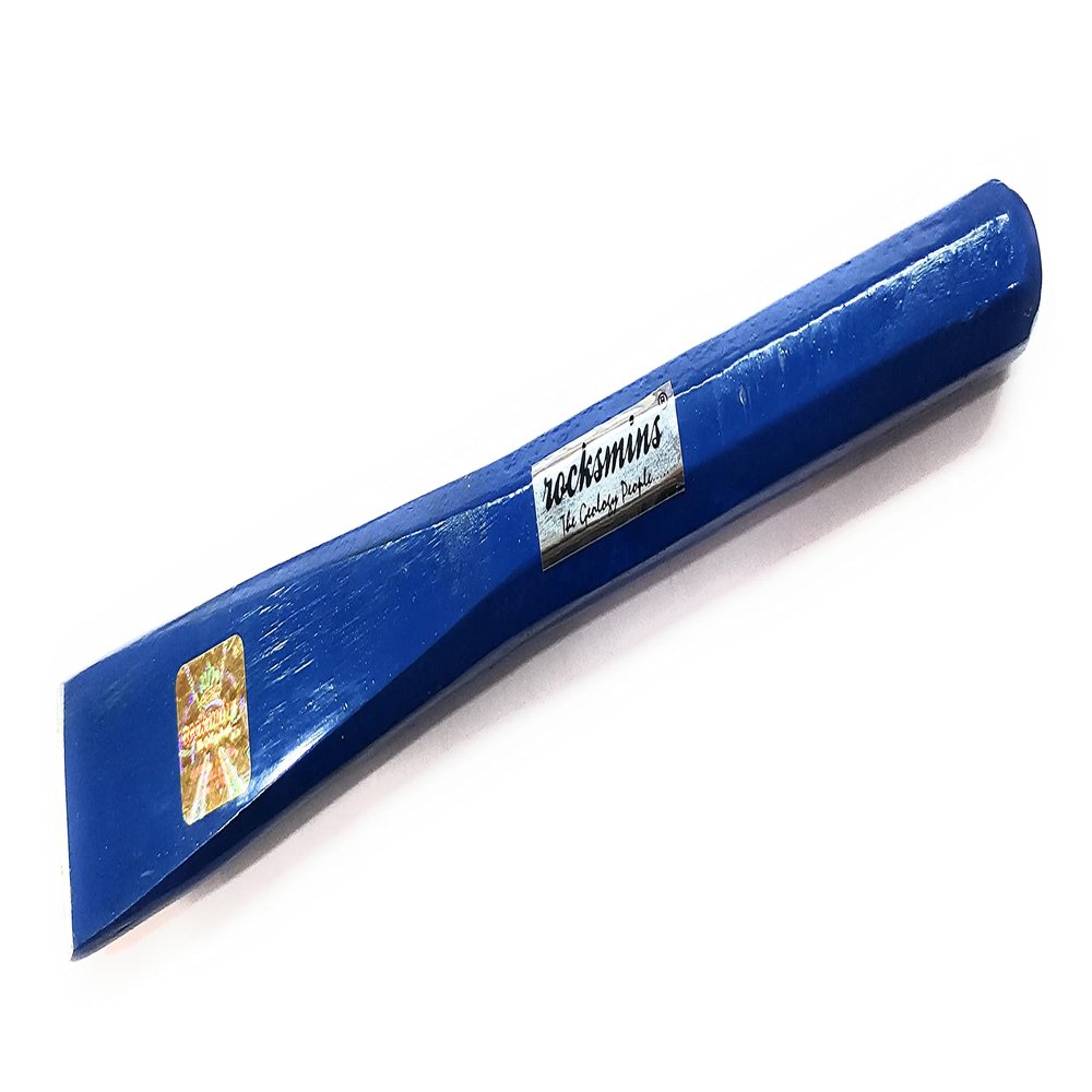 Rocksmins FE15 Geological Rock Chisel Cutting Edge Octogonal Forged Single Piece Powder Coating Finish for Geologists Civil Engineers Professors Teachers Students