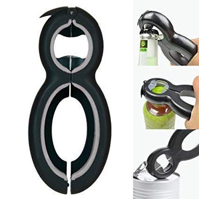 VENIVA 6 in 1 Multifunction Stainless Steel Can Opener Creative Beer Bottle Opener Fashion Jar Opener Practical Kitchen Tool-in Openers