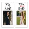 Nourish Photo Frame Fridge Magnets - Mr Right and Mrs Always Right view 1