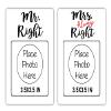 Nourish Photo Frame Fridge Magnets - Mr Right and Mrs Always Right view 2