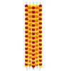 iHandikart Handmade Artificial Marigold Garland Set of 5 (60 x 2.5 Inch) Red, Yellow, Orange Floral Hanging for Makar Sankranti & Lohri Traditional Home, Door & Festival Decoration (IHK-31010) view 2