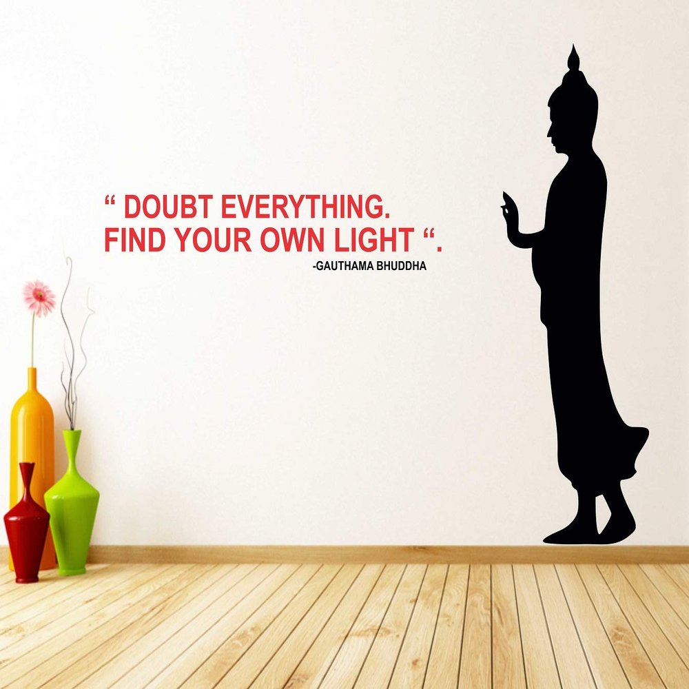 Littlebuds Budha Quotes Medium Vinyl Wallsticker (125 cm x 90 cm)