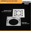 Ruhe Sapphire Square Flat Cut Floor Drain | 304-Grade Stainless Steel Drain Jali with Matte Finish | 6 x 6 inches | Pack of 1 view 4