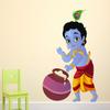 Littlebuds Lord Krishna Medium Vinyl Wallsticker (55 cm x 80 cm) view 3