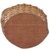 HM SERVICES Bamboo Oval Shape Flower Basket with Handle Best for Puja Dining Table and Home Decoration Fruit Basket (Size-7 inch,Small) view 2