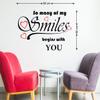 Littlebuds Smiles Quotes Medium Vinyl Wallsticker (85 cm x 60 cm) view 2