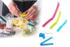 PallRin Combo Plastic Food Snack Bag Pouch Clip Seal Set of 18, Multicolor + Silicone Reusable Stretchable Lid Cover for Container Bowls Bottle Food Glass Cup, 6 PC Random Color view 4
