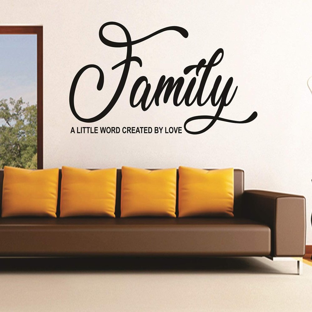 Littlebuds Family Quotes Medium Vinyl Wallsticker (90 cm x 40 cm)