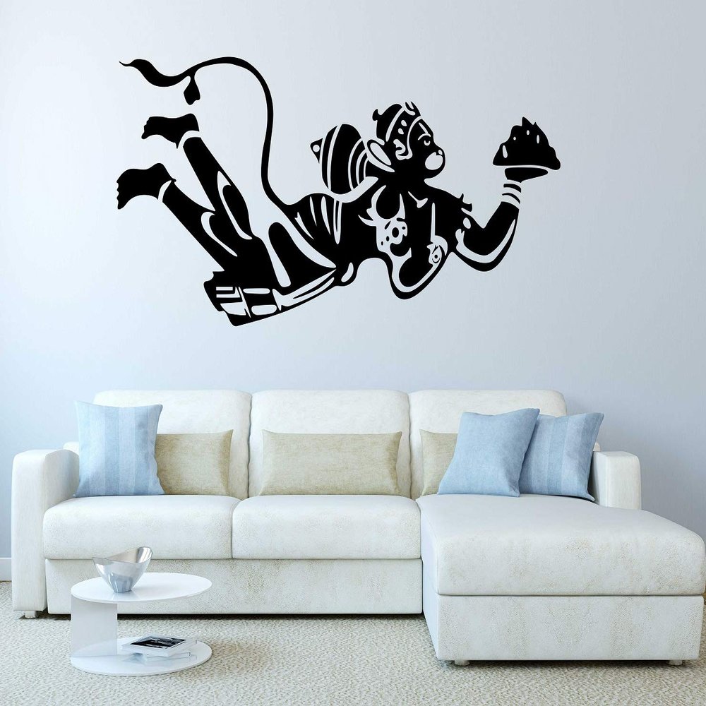Littlebuds Hanuam Medium Vinyl Wallsticker (100 cm x 50 cm)